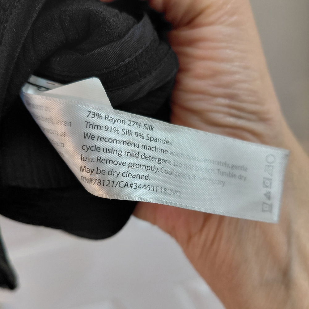 Eileen Fisher Black Zip-Front Lightweight Jacket - Picture 3 of 7